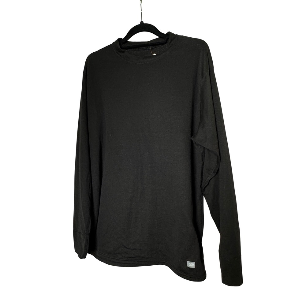 Polarmax Technical Base Layer Long‎ Sleeve Shirt Mens XL Black Made in USA